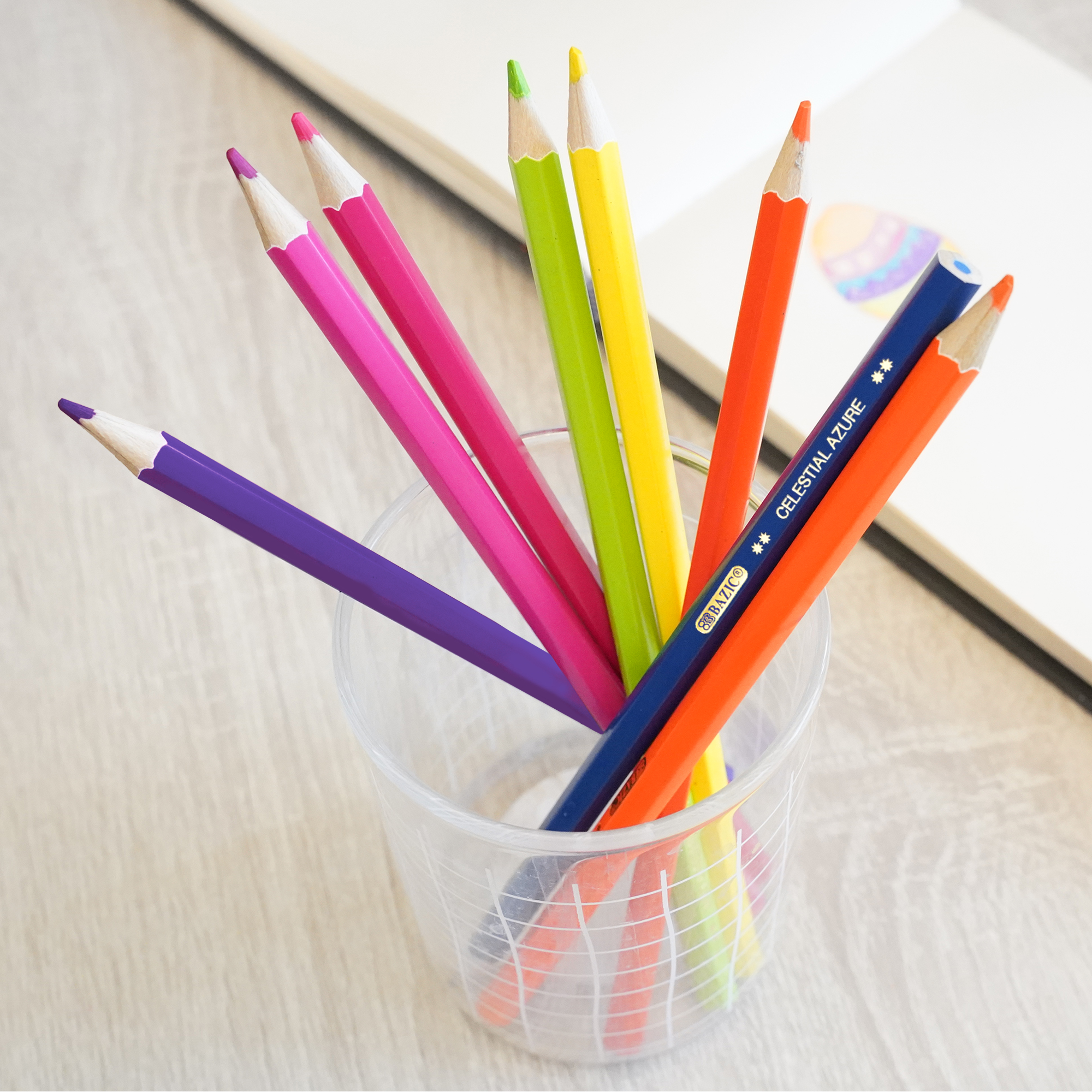 (未使用･未開封品)　Of Color Bright lok26k6 Amazon.com : BAZIC 8 Neon Colored Pencils | bright neon shades